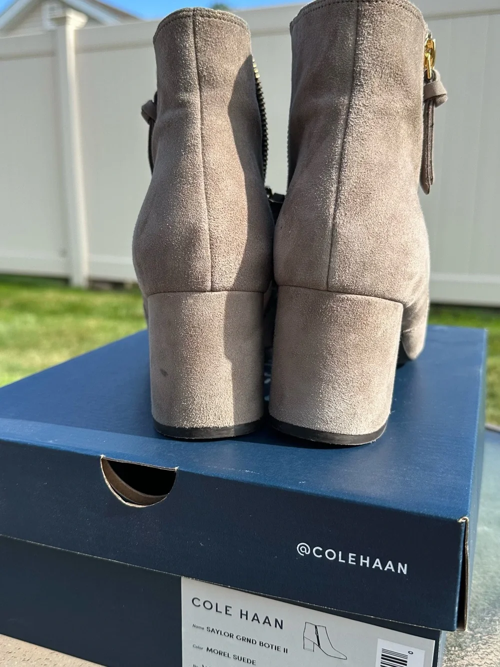 Cole Haan taupe suede